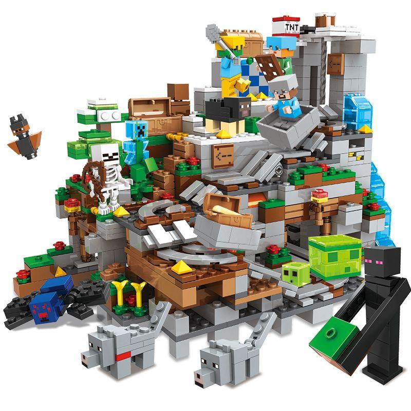 Bloco de Montar Caverna Zumbi Craft Brinquedo 1315 pçs 8806